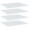 vidaXL riiuliplaadid 4 tk, k&otilde;rgl&auml;ikega valge, 60x50x1,5 cm, tehispuit