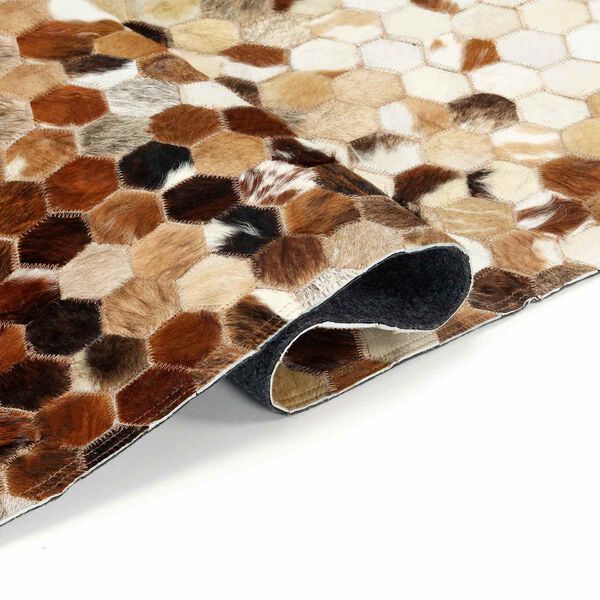 vidaXL Nahkvaip Pitsiline Nahk Mesilaspesa Pruun 170 x 120 cm Nahk