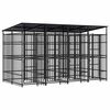 vidaXL koeraaedik katusega, teras, 7,37 m&sup2;