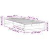 vidaXL Voodi raam Pruun 100 x 210 cm Tahke m&auml;nd