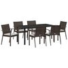 vidaXL Aia s&ouml;&ouml;gilaudade komplekt 7 pcs Pruun ja must PE rattan