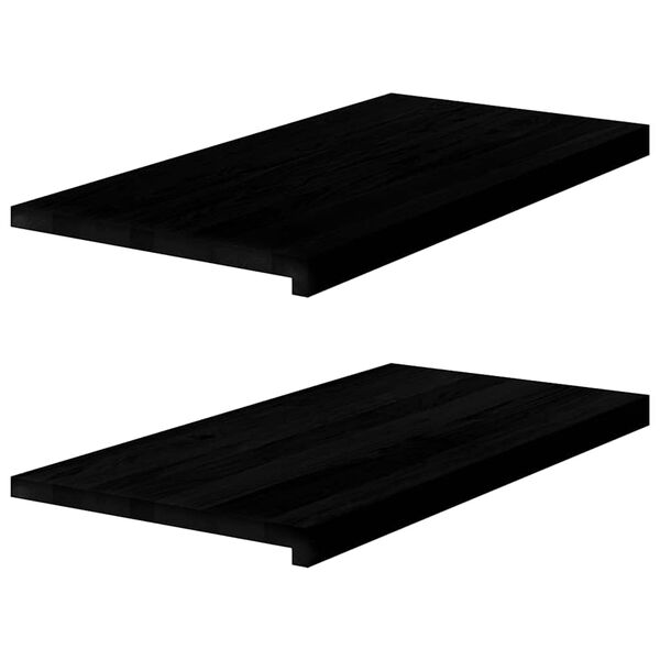 vidaXL aknalauad 2 tk, tumepruun, 80 x 40 x 2 cm, toekas tammepuit