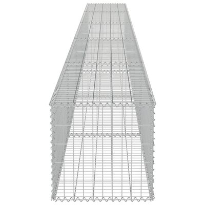 vidaXL kattega gabioonsein, tsingitud teras, 600 x 50 x 50 cm