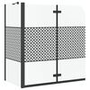 vidaXL Vannitoa piiramine Geomeetriline Must 120 x 67 x 129 cm