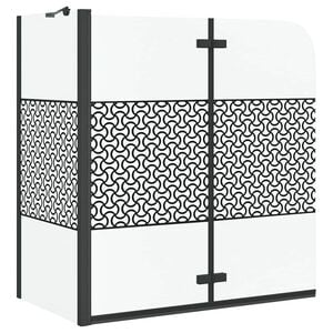 vidaXL Vannitoa piiramine Geomeetriline Must 120 x 67 x 129 cm