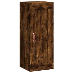 vidaXL seinakapp, suitsutatud tamm, 34,5 x 34 x 90 cm, tehispuit