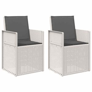 vidaXL Aia Toitlustustoolid 2 pcs Valge ja antratsiit PP