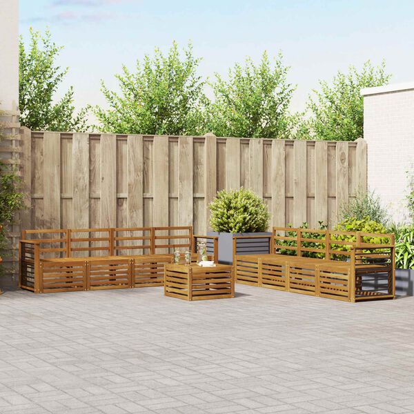 vidaXL Diivanikomplektid 9 pcs Neutraalne Tugev akatsiapuu