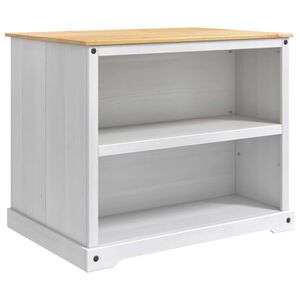 vidaXL K&ouml;&ouml;gik&auml;ru riiuliga 2 pcs Valge ja Meep&otilde;hi 112 x 77 x 91,5 cm