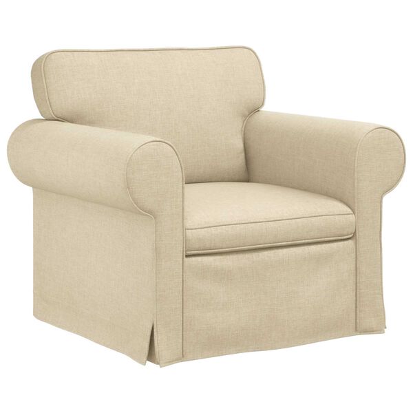 vidaXL Diivanikomplekt 2 pcs cream 155 x 82 x 80 cm kangas