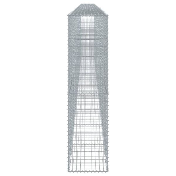 vidaXL kaanega gabioonkorv, 1100x50x200 cm, tsingitud raud