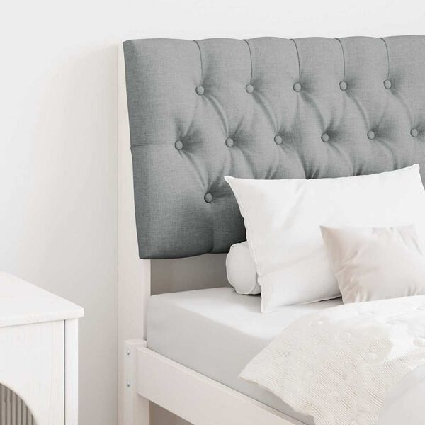 vidaXL Polsterdatud voodiots Helehall 80 cm Tahke mänd