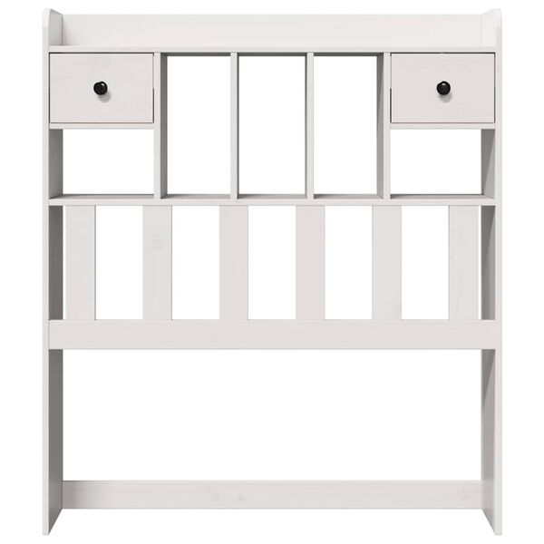 vidaXL hoiuruumiga voodipeats, valge, 75 cm, männipuit