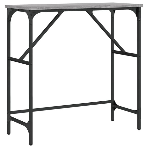 vidaXL konsoollaud, hall Sonoma tamm, 75x32x75 cm, tehispuit