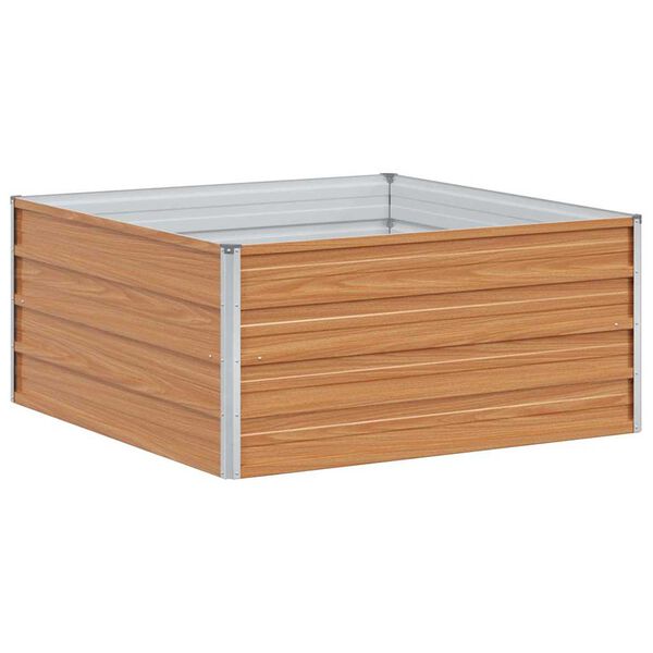 vidaXL Kõrgendatud aia taimelava Helepruun 100 x 100 x 45 cm