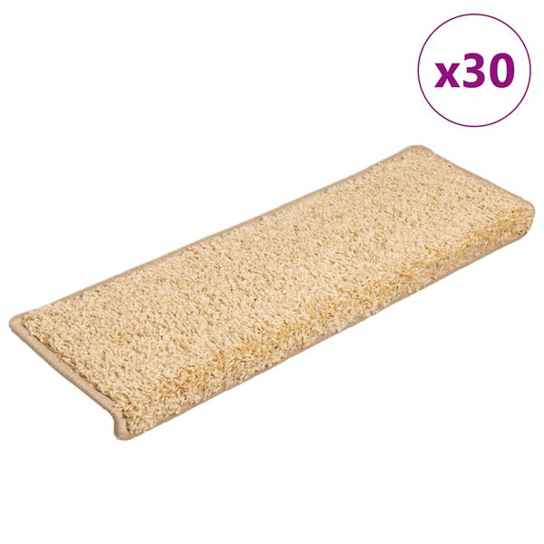 vidaXL trepimatid 30 tk 65 x 21 x 4 cm kreemjad ristk&uuml;likukujulised servad