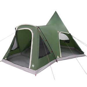 vidaXL Teepee telk 5 inimesele katusega Roheline 545 x 450 x 295 cm