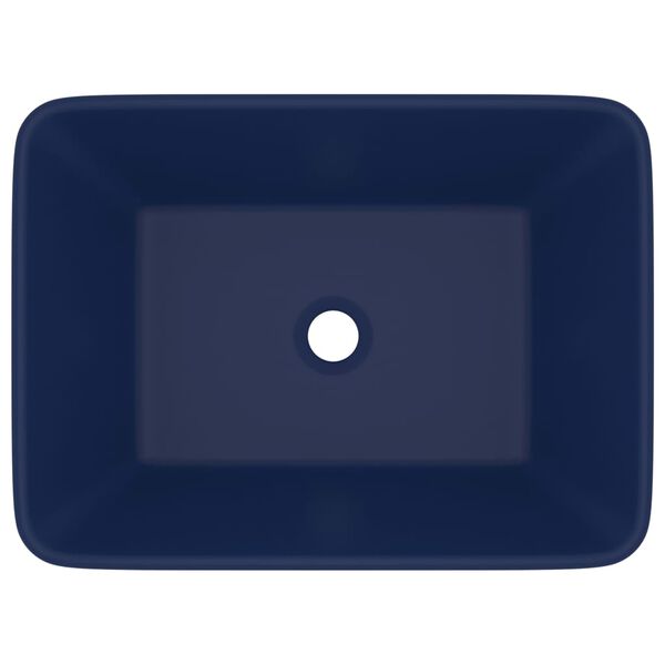 vidaXL luksuslik valamu, matt tumesinine, 41 x 30 x 12 cm, keraamiline