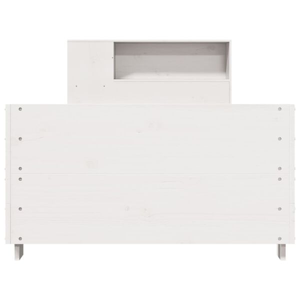 vidaXL voodi ilma madratsita, valge, 100 x 200 cm, m&auml;nnipuit