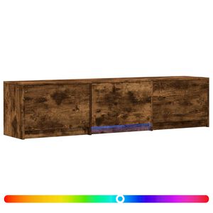 vidaXL LED-iga TV kapp LEDiga Suitsetatud Tamm 165 x 34 x 40 cm
