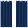 vidaXL Kardinad r&otilde;ngastega 2 tk Tumesinine 225 x 140 cm Pol&uuml;ester