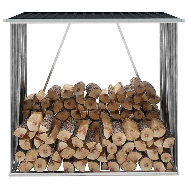 vidaXL puukuur tsingitud terasest, 163 x 83 x 154 cm, antratsiithall