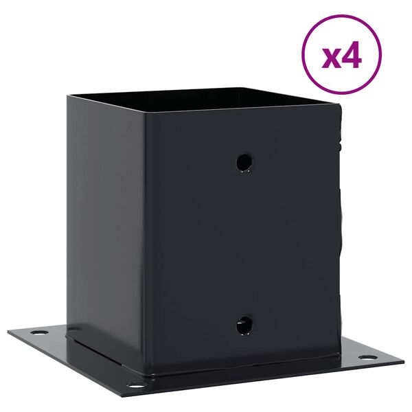 vidaXL postialused ruudukujulised 4 tk, antratsiit, 121x121 mm