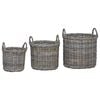 vidaXL Istutuskorv ladustamisega 3 pcs Kubu Hall Kubu rattan