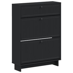 vidaXL Kinga kapp EDE 78 x 24 x 103 cm Tehispuit Must