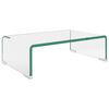 vidaXL telerialus klaasist 40 x 25 x 11 cm l&auml;bipaistev