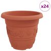 vidaXL &Uuml;mmargune lillepott 24 pcs Kohviroosa &Oslash; 26 x 21.5 cm Plastmass