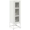 vidaXL Highboard Valge 36x39x123 cm Külmvaltsitud teras