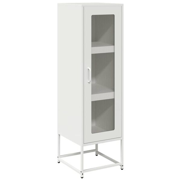 vidaXL Highboard Valge 36x39x123 cm Külmvaltsitud teras