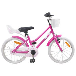 vidaXL Laste Bike 18 Tolli 5-7 aastastele Tumepink