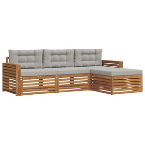 vidaXL V&auml;li diivanikomplekt padjaga Looduslik ja Hele Hall