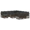 vidaXL Aia Diivanikomplekt 13 pcs Hall pol&uuml;rotang
