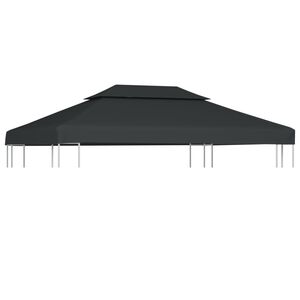 vidaXL kahekordne varjualuse katus 310 g/m&sup2; 4 x 3 m, antratsiit