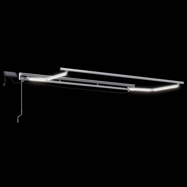 vidaXL Manuaalne varikatus LED-idega Anthracite ja valge 2,5 x 2 m