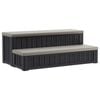 vidaXL Hot Tub Step with Storage 2-Step Pruun ja Hall 93 x 57 x 35 cm