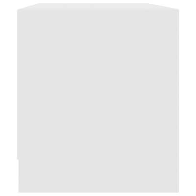 vidaXL telerikapp, kõrgläikega valge, 90 x 35 x 40 cm, puitlaastplaat