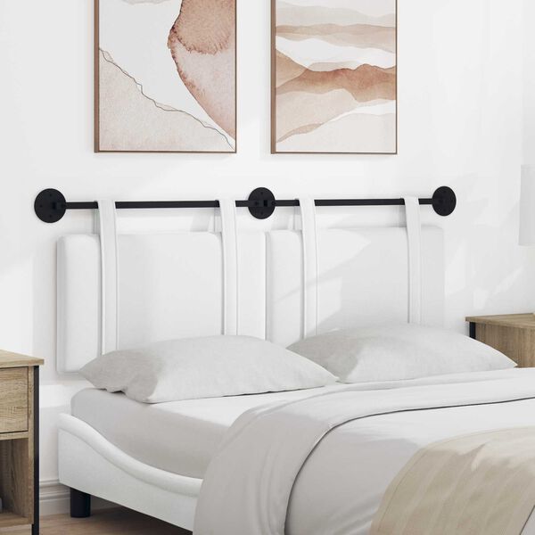 vidaXL Rippuv Peatoe Seinale kinnitatav Valge 130 x 55 x 5 cm kangas