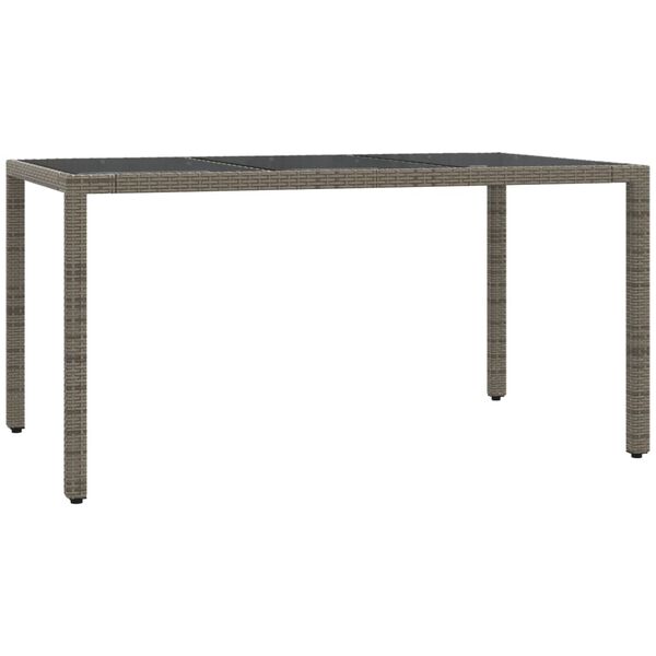 vidaXL 7-osaline aiam&ouml;&ouml;bli komplekt patjadega, hall, pol&uuml;rotang