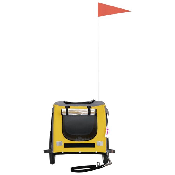 vidaXL lemmiklooma ratta järelkäru, kollane ja hall, kangas/raud