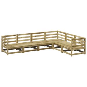 vidaXL 6-osaline aiadiivani komplekt, immutatud m&auml;nnipuit