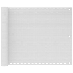 vidaXL r&otilde;dusirm HDPE, 75 x 400 cm, valge