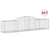 vidaXL kaarekujulised gabioonkorvid 17 tk, 300x50x60/80 cm, raud