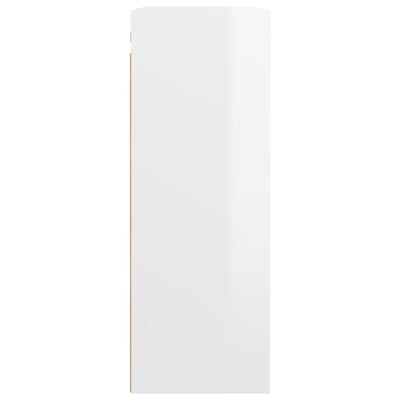 vidaXL seinakapp, kõrgläikega valge, 69,5 x 32,5 x 90 cm