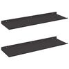 vidaXL Ujuv riiul Seinale kinnitatav 2 pcs Must 60 x 18 x 2,5 cm Teras
