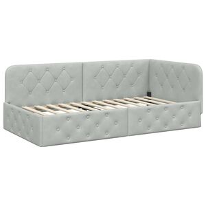 vidaXL Nurgavoodi raam Helehall 90 x 200 cm Samet