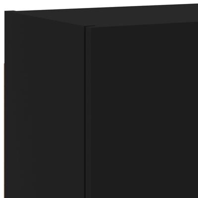 vidaXL 4-osaline telerikappide komplekt, must, tehispuit